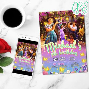 Kids Birthday Template Printable, Kids Birthday, Kids Editable Mobile Invite Customizable Template Instant Download