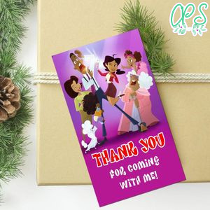 The proud family Thank you tag Customizable Template to Print at Home Instant Download
