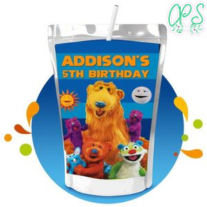 Bear in the big blue house Capri Sun Birthday Label Digital File Printable Instant Download