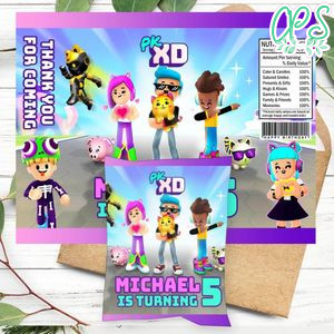 PK-XD Birthday Chip Bag Digital File Printable Instant Download