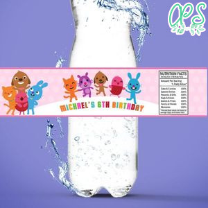 Sago Mini Birthday Water Bottle Label Template to Print at Home Instant Download