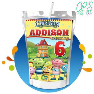 Henry Hugglemonster Capri Sun Birthday Labels Digital File Printable Instant Download