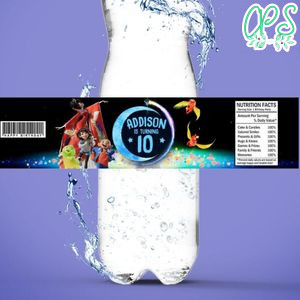 Over the moon Birthday Water Bottle Label Template to Print at Home Instant Download