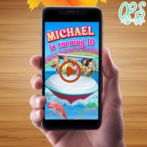 Barbie Dolphin Magic Birthday Video Invitation Digital Template Customizable Instant Download