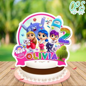 True and the Rainbow Kingdom Cake Topper Template Printable Instant Download