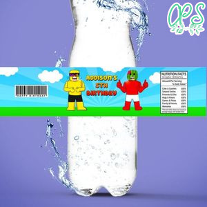 Sunny And Melon Birthday Water Bottle Label Template To Print At Home Instant Download