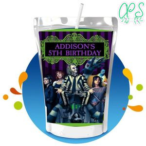 Beetlejuice 2 Capri Sun Birthday Label Digital File Printable Instant Download
