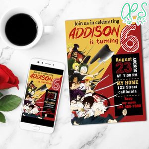 Hell's Paradise Mobile Invite Customizable Template Instant Download