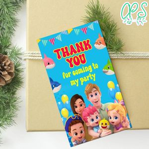 Bebefinn Thank You Tag Customizable Template To Print At Home Instant Download
