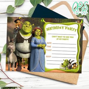 Shrek fill in blank Invitation Customizable Template to Print at Home Instant Download