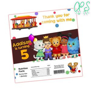 Daniel tiger chocolate bar wrapper Template Printable Instant Download