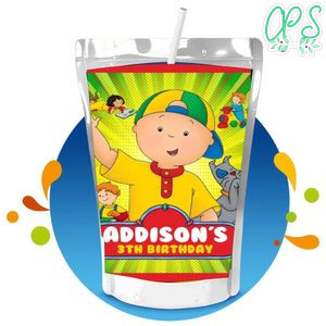 Caillou Capri Sun Birthday Label Digital File Printable Instant Download