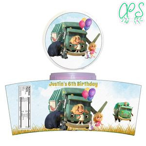 Trash Truck Cotton Candy Label Template To Print At Home Instant Download