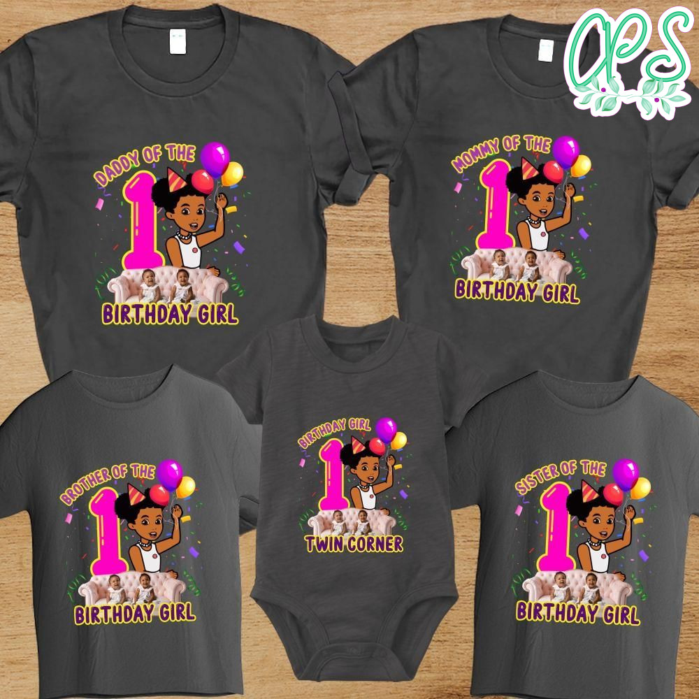 Gracie's Corner custom Photo Family Birthday Party T-Shirt