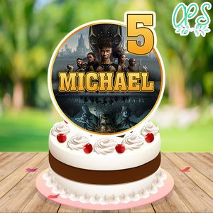 Wakanda Forever Birthday Cake Topper Template Printable Instant Download