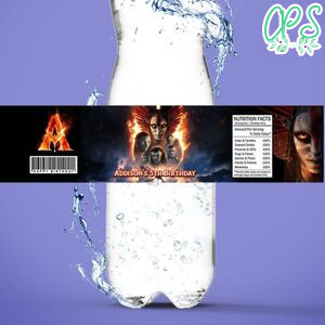 Avatar Fire and Ash Birthday Water Bottle Label Template to Print at Home Instant Download