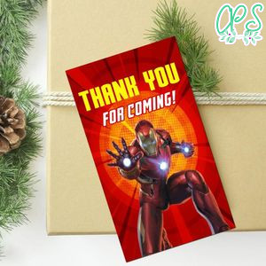 Iron Man Thank You Tag Customizable Template To Print At Home Instant Download