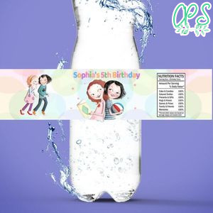Ivy And Bean Birthday Water Bottle Label Template To Print At Home Instant Download