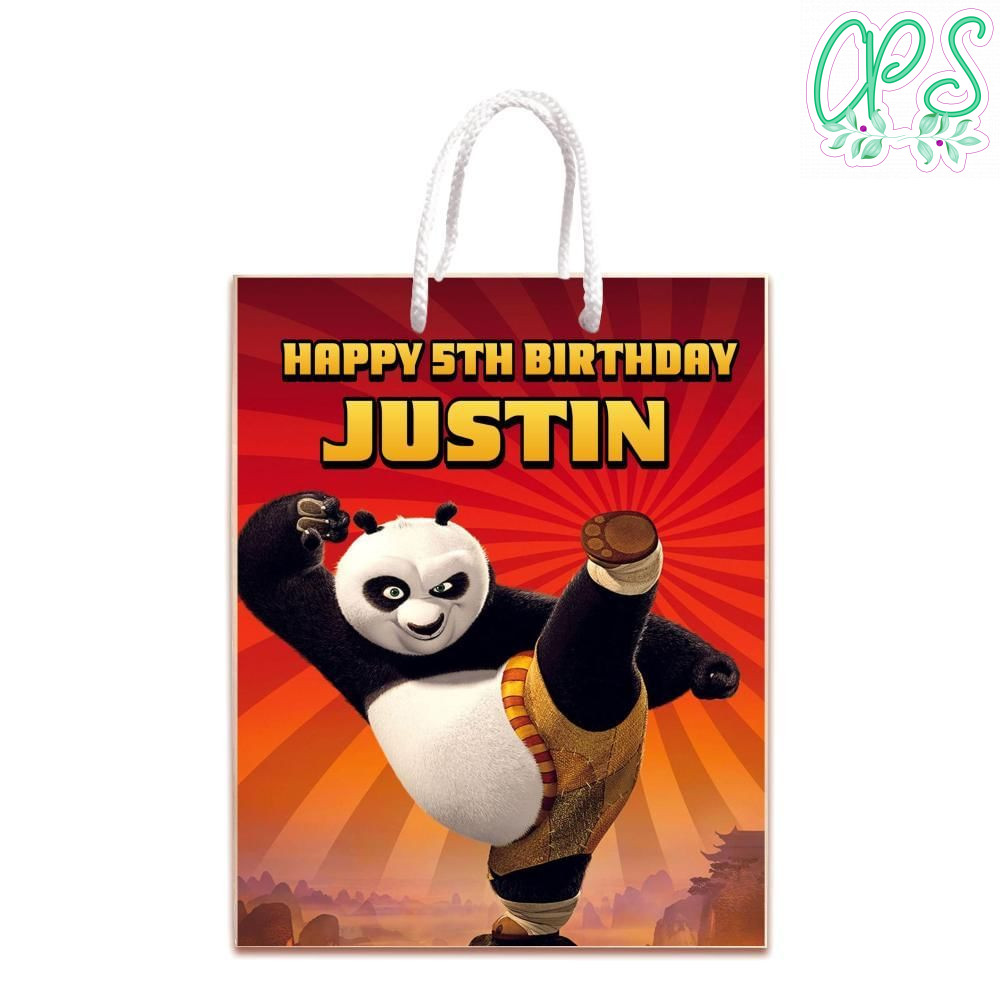 Kung Fu Panda Gift Bag Label Template Printable Instant Download