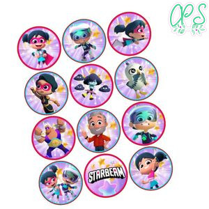 Starbeam Cupcake Toppers Template Printable Instant Download