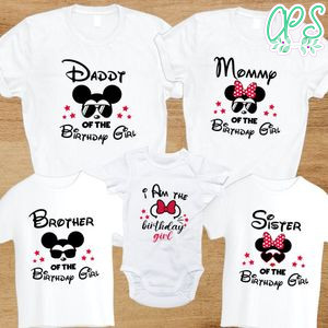 Minnie Mouse Family Birthday Girl PNG file template