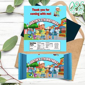 Handy Manny Candy Bar Label Customizable Template Instant Download