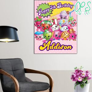 Shopkins Birthday Poster Digital File Printable Instant Download