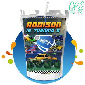 Rocket League Capri Sun Birthday Labels Digital File Printable Instant Download