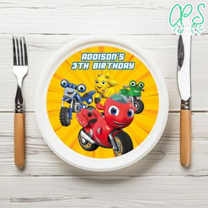 Ricky Zoom Birthday Plate Template Customizable To Print At Home Instant Download