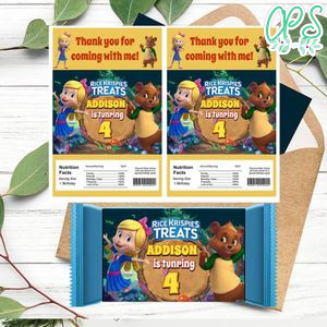 Goldie and Bear Rice Krispies Treats Template Printable Instant Download