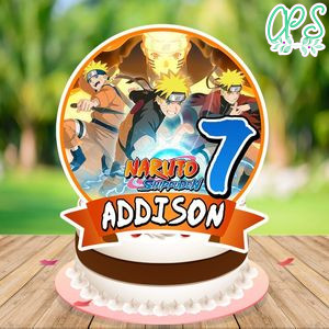 Naruto shippuden Cake Topper Template Printable Instant Download