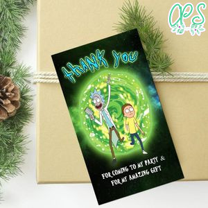 Rick And Morty Thank You Tag Customizable Template To Print At Home Instant Download