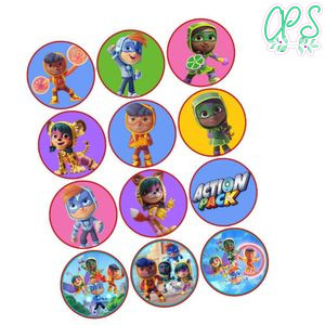 Action Pack Cupcake Toppers Template Printable Instant Download