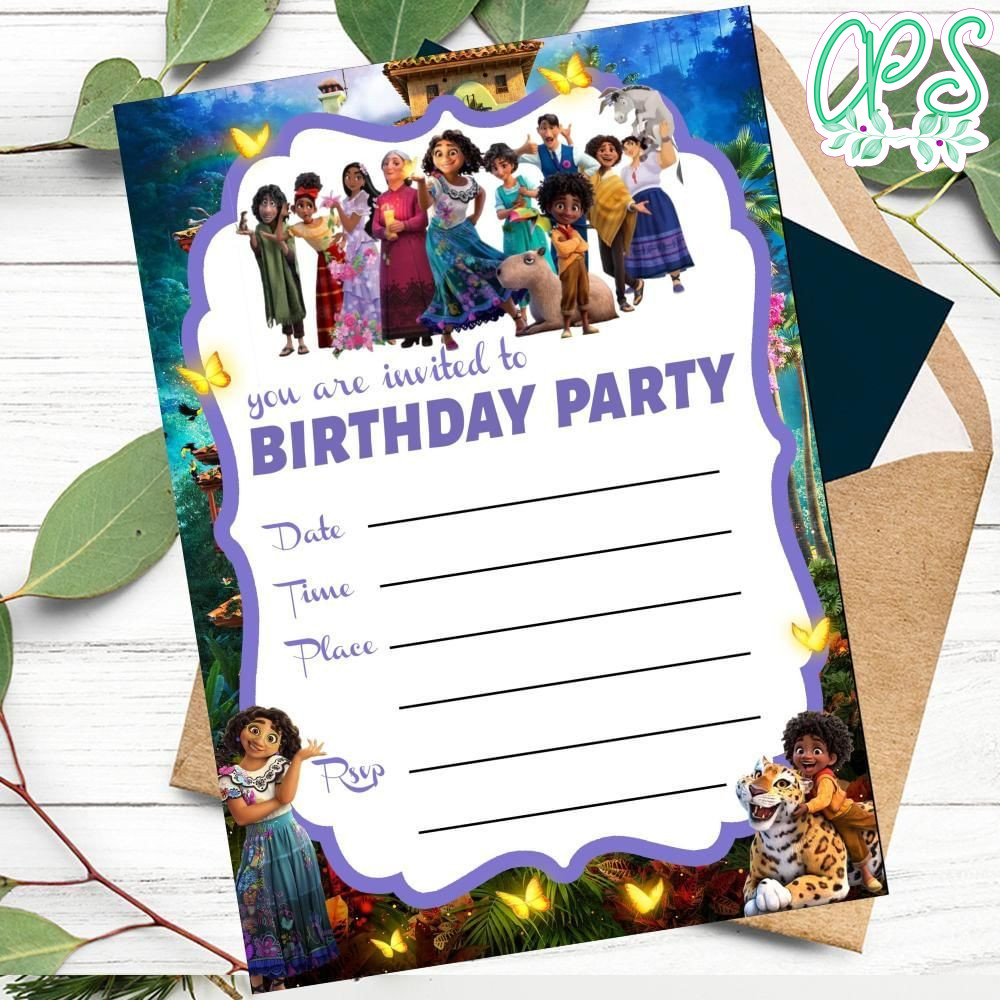 Encanto fill in blank Invitation Customizable Template DIY