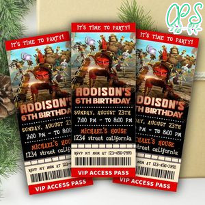 Maya And The Three Ticket Invitation Customizable Template Instant Download