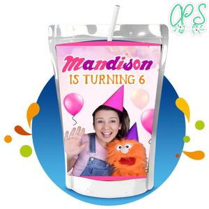 Ms. Rachel Capri Sun Birthday Label Digital File Printable Instant Download