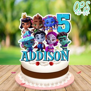 Super Monster Cake Topper Template Printable Instant Download