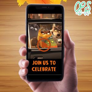 The Bad Guys Birthday Video Invitation Digital Template Customizable Instant Download