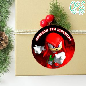 Knuckles Circle Sticker Template Customizable To Print At Home Instant Download