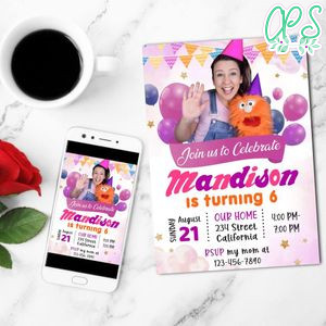 Ms. Rachel Mobile Invite Customizable Template Instant Download