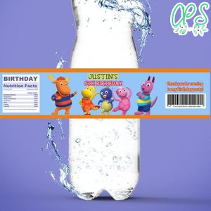 Backyardigans Birthday Water Bottle Label Template to Print at Home Instant Download