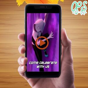 Gwen Birthday Video Invitation Digital Template Customizable Instant Download