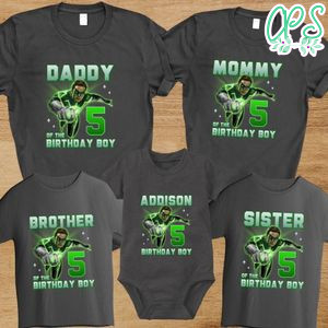 Green lantern Family Birthday PNG file template
