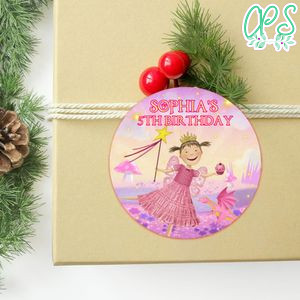 Pinkalicious Circle Sticker Template Customizable To Print At Home Instant Download