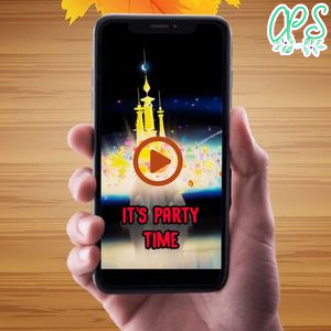 Over the moon Birthday Video Invitation Digital Template Customizable Instant Download