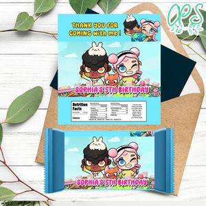 Avatar World Candy Bar Label Customizable Template Instant Download