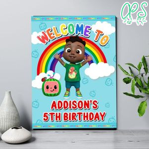 Cocomelon Cody Birthday Welcome Sign Digital File Printable Instant Download