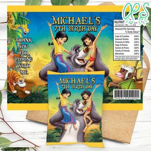 The jungle book Birthday Chip Bag Digital File Printable Instant Download