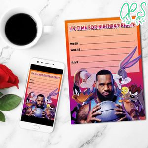 Space Jam 2 Fill In Blank Mobile Invite Customizable Template Instant Download