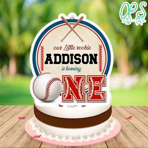 Little rookie Birthday Cake Topper Template Printable Instant Download